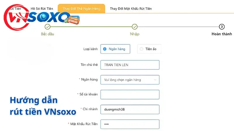 Hướng dẫn anh em cách rút tiền VNsoxo cực kỳ hiệu quả Hướng dẫn anh em cách rút tiền VNsoxo cực kỳ hiệu quả